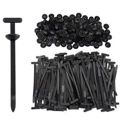 150 Pcs Nylon Universal Cable Ties with Multiple Functions Nylon Zippers Plastic Cable Ties Tools Fasteners Body Rivet Parts and Decorative Accessories Suitable for Fender Door Panels and Fasteners