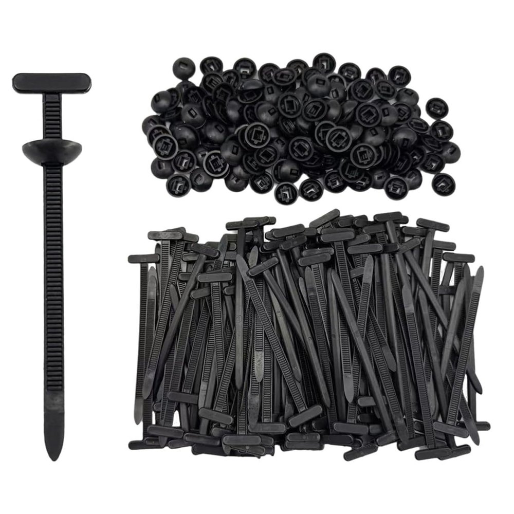 150 Pcs Nylon Universal Cable Ties with Multiple Functions Nylon Zippers Plastic Cable Ties Tools Fasteners Body Rivet Parts and Decorative Accessories Suitable for Fender Door Panels and Fasteners