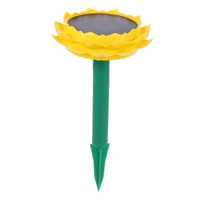 Healifty Solar Powered Lotus Speaker Outdoor Player for Buddhists Portable Audio Box for Courtyard Decor and Meditation