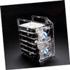 Artibetter DIY Hard Drive Storage Rack Mounting Bracket with Hollow Design for Efficient Heat Dissipation Easy Installation Without Drilling Transparent Cage for Desktop Use view 2