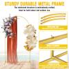 Metal Arch Backdrop Stand Set of 2 (7.2FT and 6FT), Gold Wedding Stand for Wedding, Baby Shower, Birthday Party, Graduation, Indoor, Outdoor, Balloons Flowers, Stable Base, Easy to Assemble view 2