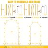 Metal Arch Backdrop Stand Set of 2 (7.2FT and 6FT), Gold Wedding Stand for Wedding, Baby Shower, Birthday Party, Graduation, Indoor, Outdoor, Balloons Flowers, Stable Base, Easy to Assemble view 4