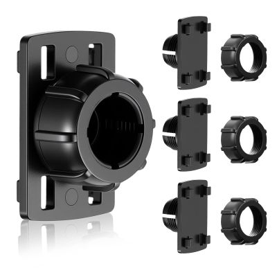 4 Pack Tightening Nut with 4 Button Lock Replacement 17mm Ball Joint Mount Socket Ball Joint Socket to 4-Button Lock Adapter Connector Base Support Mount Stand Bracket for Screen Holder Backup Camera
