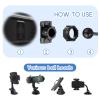 4 Pack Tightening Nut with 4 Button Lock Replacement 17mm Ball Joint Mount Socket Ball Joint Socket to 4-Button Lock Adapter Connector Base Support Mount Stand Bracket for Screen Holder Backup Camera view 4