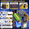 20000mAh/74000mWh Solar Hand Crank Emergency Radio - AM/FM/NOAA Weather Alert, Portable Power Bank, 3-Mode Flashlight & Reading Lamp, SOS Alarm, Phone Charger for Outdoor/Camping/Emergenc(Yellow) view 2