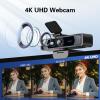 Angetube Wide Angle 4K Webcam for PC - 120 FOV, PDAF Autofocus, 2 Noise-Cancelling Mics, 1080P@60FPS, Auto Light Correction, USB-A/C, Privacy Cover, Video Conference Camera for Mac Laptop and Desktop view 2