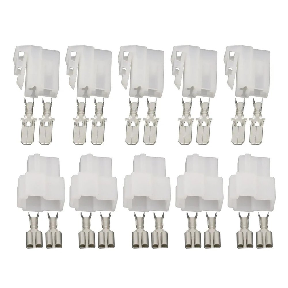 5 Sets 2 Pin Connector Male Connector Automotive Wiring Harness Connector DJ7022A-6.3-11 21 2P(5 Stes)