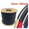 1meter Black Insulated Braid Sleeving Tight PET Wire Cable Protection Expandable Cable Sleeve Wire Gland(40 mm) view 4