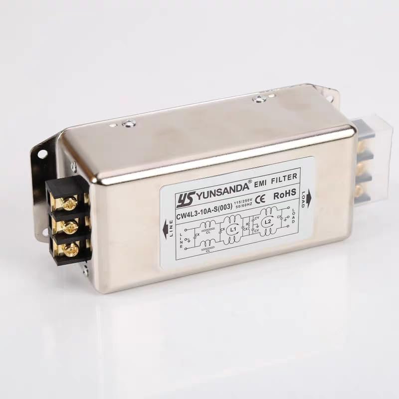 1PC AC 115/250V 10A EMI Power Line Filter Noise Suppressor CW4L3-10A-S(003)