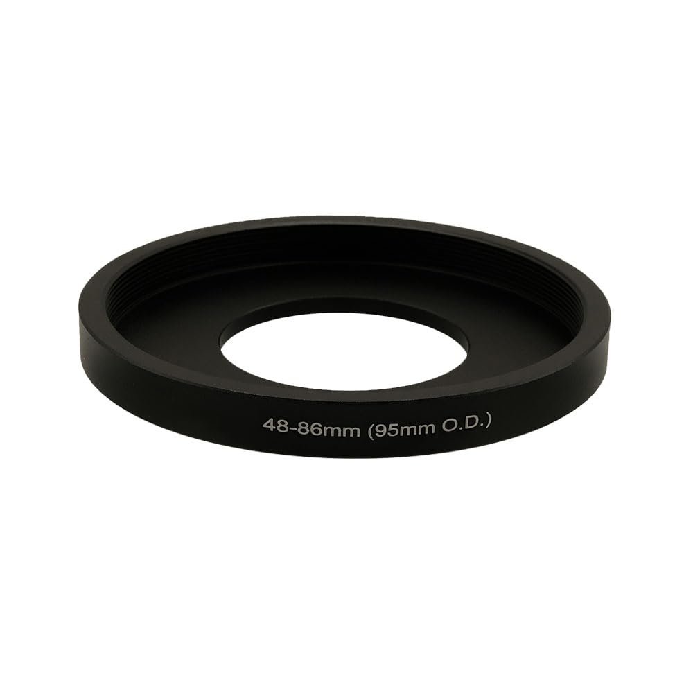 Step Up Adapter Ring for 44mm/46mm/48mm/52mm/54mm/60mm/72mm Lens to 86mm Filter Thread Compatible with O.D 95mm Matte Box (48-86/95mm)