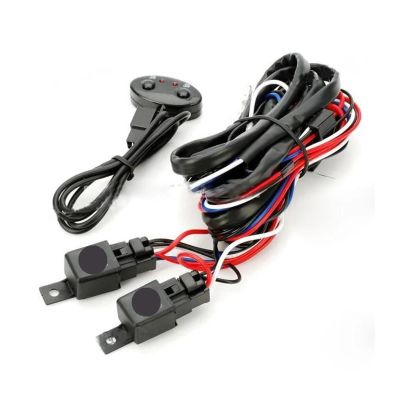 4X 65w Load Relay Hareness Kit 1 to 4 L-ed Light Bar Wiring Cable 12v Switch Relay Car Fog Light Headlight Wiring Loom Harness