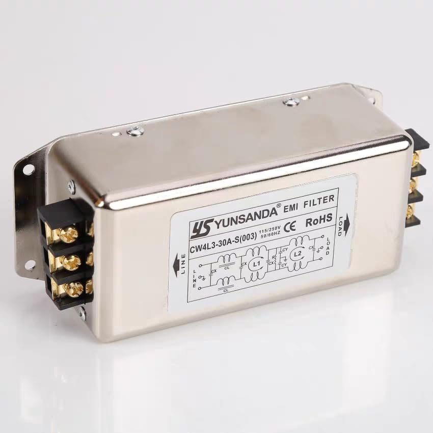 1PC AC 115/250V 30A EMI Power Line Filter Noise Suppressor CW4L3-30A-S(003)