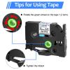 USUPERINK 8 Pack 12mm 0.47 Laminated White Tape Compatible for Brother P-Touch Label Maker Tape TZe-231 12mm Label TZe231 1/2 Inch TZe TZ Tapes TZ-231 TZ231 for PT-D210 D200 D220 H100 H110 D400 view 2