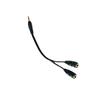 mangxiyis Female Audio Cable Y Splitter Cable 3.5 Mm 1 Male to 2 for Earphone MP3 MP4 Stereo Plug Adapter Ja-ck(Black 20cm) view 1