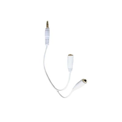 mangxiyis Female Audio Cable Y Splitter Cable 3.5 Mm 1 Male to 2 for Earphone MP3 MP4 Stereo Plug Adapter Ja-ck(White 20cm)