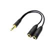 mangxiyis Female Audio Cable Y Splitter Cable 3.5 Mm 1 Male to 2 for Earphone MP3 MP4 Stereo Plug Adapter Ja-ck(White 20cm) view 2