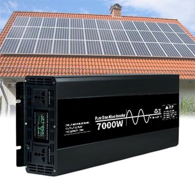 1pcs 7000W-10000W Pure Sine Wave Inverter 12V/24V/48V to 110V/220V AC for RVs, Boats, and Home Solar with LCD Display(7000w 12vto110v)