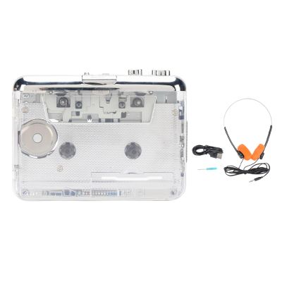 CHEOTIME Portable Cassette Player, USB C Cassette to MP3 Converter, Cassette Tape Player with Headphones Auto Rewind for PC Laptops