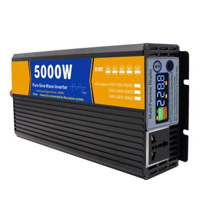 1pcs 3000W-5000W Pure Sine Wave Power Inverter - 12V-72V DC to 110V-220V AC for Solar, RV, Truck, Off-Grid, and Camping(5000W 12Vto110V)