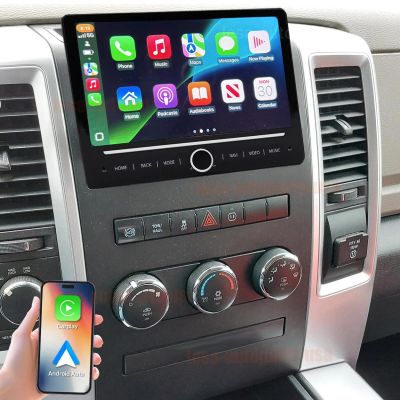 Surakey 4+64GB Car Stereo Radio for Dodge RAM 1500 2500 3500 2009 2010 2011 2012 Android 14 GPS Navigation for CarPlay Wireless Android Auto Bluetooth FM/RDS WiFi/SWC/Mirror Link 10in