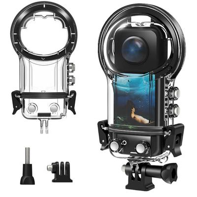 Coyktonty Waterproof Housing Case Compatible withInsta360 X5,60M Dive Case Protective Underwater Shell with Bracket Mount Adapter Accessories