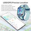 4G Kids Smart Watch with GPS Tracker Video Voice Calling Text Chat SOS Call, Waterproof Smartwatch Age 5-12, Wallpaper Store School Model Camera Pedometer Games Alarm Clock Stopwatch for Kids(Blue) view 3