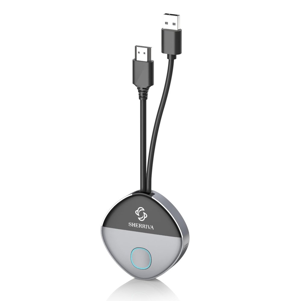 HDMI Wireless Transmitter Only, Requires Receiver, 328 ft Range, 0.05 s Low Latency, 2.4G + 5G Dual Band, Plug and Play, Mirror and Extend Display for Laptop, Tablet, Smartphone