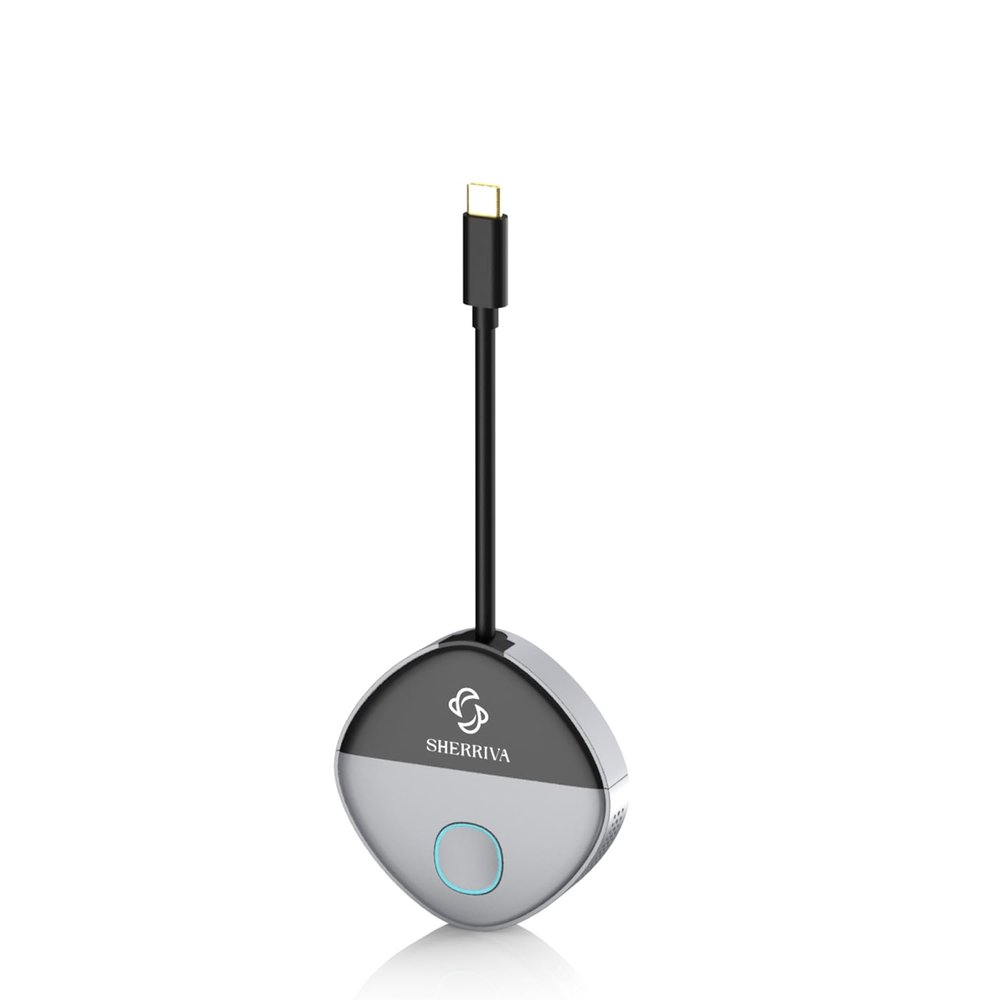 USB-C Wireless Transmitter Only, Requires Receiver, 328 ft Range, 0.05 s Low Latency, 2.4G + 5G Dual Band, Plug and Play, Mirror and Extend Display for Laptop, Tablet, Smartphone