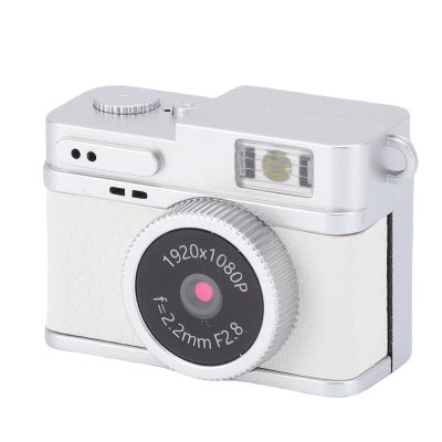 VELATEMOR Mini Vintage Digital Camera, FHD 1080P Point and Shoot Camera with 6 Filters, Compact Small Camera for Teens Adult Beginner Travel Photography (White)