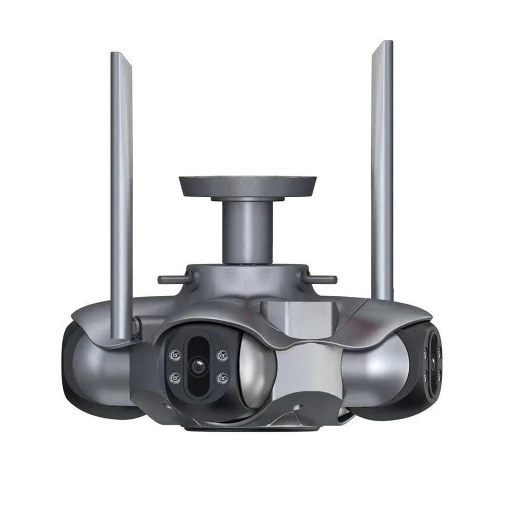 LNBBEQ 10K 20MP HD Four Screens WiFi IP Camera Outdoor PTZ Four Lens Human Auto Tracking Surveillance Cameras(UK Plug,10K WiFi add 128G)