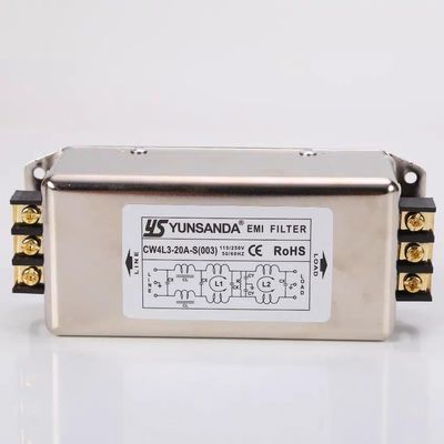 1PC AC 115/250V 20A EMI Power Line Filter Noise Suppressor CW4L3-20A-S(003)