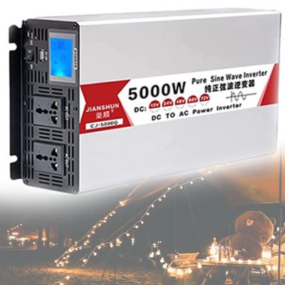 1pcs High Power Pure Sine Wave Inverter DC 12V-72V to AC 110V/220V with LCD Display for RV, Camping, and Solar Applications(5000W 72Vto110V)
