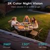 ZUMIMALL Solar Security Cameras Wireless Outdoor, 2K Camera for Home Security with 3MP Color Night Vision, 2.4GHz WiFi, 2-Way Talk, Spotlight & Siren, IP66 Weatherproof, Compatible with Alexa view 4