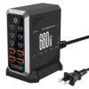 660W USB C Fast Charger Block, 10 Ports GaN III USB Chagring Station, Dual 140W PD PPS HUB for Multiple Devices, Laptop Adapter Compatible with MacBook Pro/Air iPad iPhone Pro Max, Galaxy, Dell, HP view 1