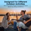 Portable Bluetooth Speaker, 2026 Bluetooth 5.4 Wireless Speaker with 20W HD Loud Stereo Sound, 20H Playtime, LED Lights, IP7, TWS Pairing, Built-in Mic, for Outdoor, Home, Beach, Party, Gift, Blue view 2