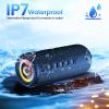 Portable Bluetooth Speaker, 2026 Bluetooth 5.4 Wireless Speaker with 20W HD Loud Stereo Sound, 20H Playtime, LED Lights, IP7, TWS Pairing, Built-in Mic, for Outdoor, Home, Beach, Party, Gift, Blue view 3