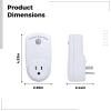 2-Pack Light Plug-in Motion Sensor, Angle 120 Automatic On/Off, 20 Ft (6 M) Range, Turn-Off Delay Feature, Ideal Garage, Hallway, Outdoor, 120V, White, Ce Certified view 2