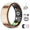 UniJethro Smart Ring for Women & Men, Health Tracker Ring with Heart Rate, Blood Oxygen,Blood Pressure, IP68 Waterproof Fitness Ring, Sleep Tracker for iPhone and Android, No APP Fee (Rose Gold, 7#) view 1