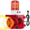 Industrial Sound and Light Alarm Siren, 0-120dB Adjustable, IP65 Waterproof, 100-150 Meters Warning Range for Factory/Warehouse/School/Office Security Siren Emergency Fire Tornado Alarm AC110V 30W view 1