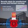 Industrial Sound and Light Alarm Siren, 0-120dB Adjustable, IP65 Waterproof, 100-150 Meters Warning Range for Factory/Warehouse/School/Office Security Siren Emergency Fire Tornado Alarm AC110V 30W view 2