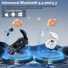 Jedaful 2 Pack Kids Wireless Earbuds Invisible Mini Earbuds for Kids Bluetooth Ear Buds in-Ear with LED Display, HiFi Stereo, 32H Playtime, Wireless Headphone with Mic for Android iOS Phone Laptop view 4