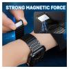 Compatible with Apple Watch Band 49mm 45mm 44mm 42mm 41mm 40mm 38mm, Stainless Steel Metal Magnetic Strap for iWatch Ultra 2 Ultra Series 9 8 7 6 5 4 3 2 1 SE(Gold,42/44/45/49mm) view 3