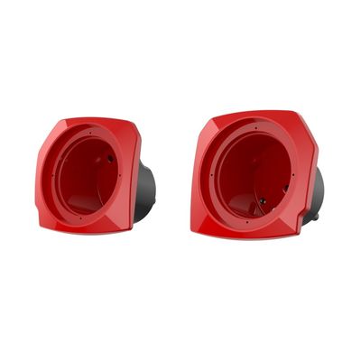 Advanblack Rally Red Tour Trunk Pack Speaker Pods 6.5" Rear Audio Housing Color Matched Fit Harley King Tour Trunk Pack