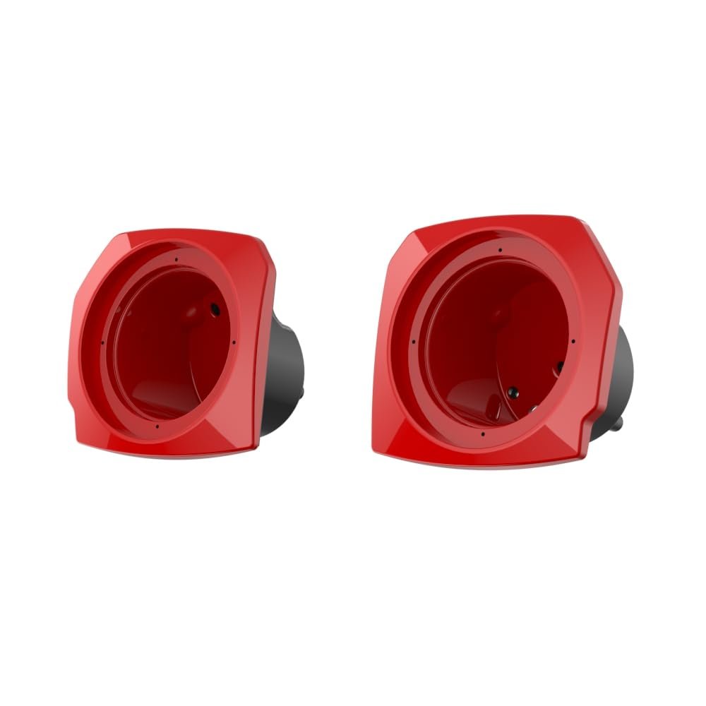 Advanblack Rally Red Tour Trunk Pack Speaker Pods 6.5" Rear Audio Housing Color Matched Fit Harley King Tour Trunk Pack