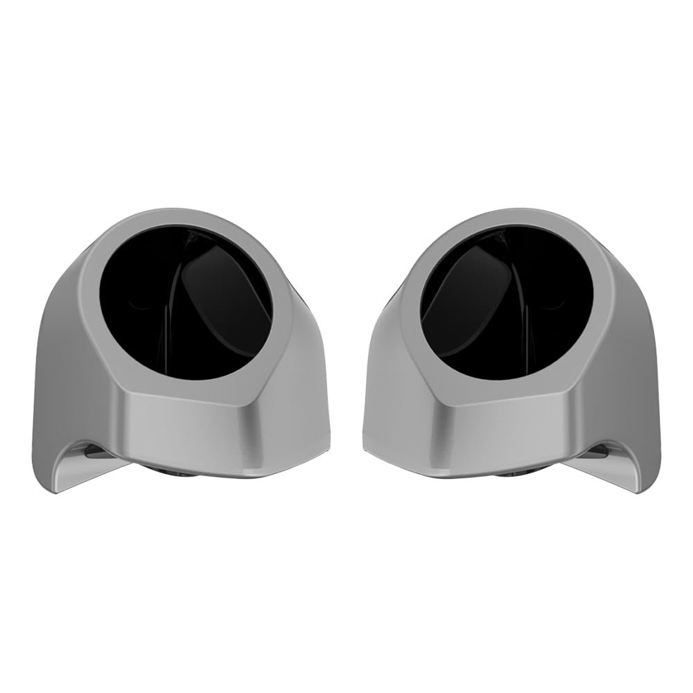 Advanblack Dark Platinum Tour Trunk Pack Speaker Pods 6.5" Rear Audio Housing Color Matched Fit Harley King Tour Trunk Pack