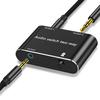Audio Switch 3.5mm Bi-Direction Switch,Stereo Audio Switcher 2 in 1/1 in 2 Out,A udio Swit ch Headphone Manual Selector Splitter for PC Phone Laptop Headphone(Black) view 1
