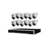16 Channel Security Camera System EKI-K164T412 4K 8MP NVR 4TB with 12 x 4MP Outdoor Turret Dome Cameras 2.8mm 3-Axis IP67 IK10 H.265+ Cable not Included view 1