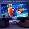 Desobry Mini DVD Player for TV, All Region Free DVD Player HDMI, Small Compact Flip-Top Design, with USB/TF Card Input, Supports PAL/NTSC view 2