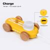 HBCIDC Wooden Go-Kart Night Light 7 Color Adjustable, USB Rechargeable (Yellow) view 2