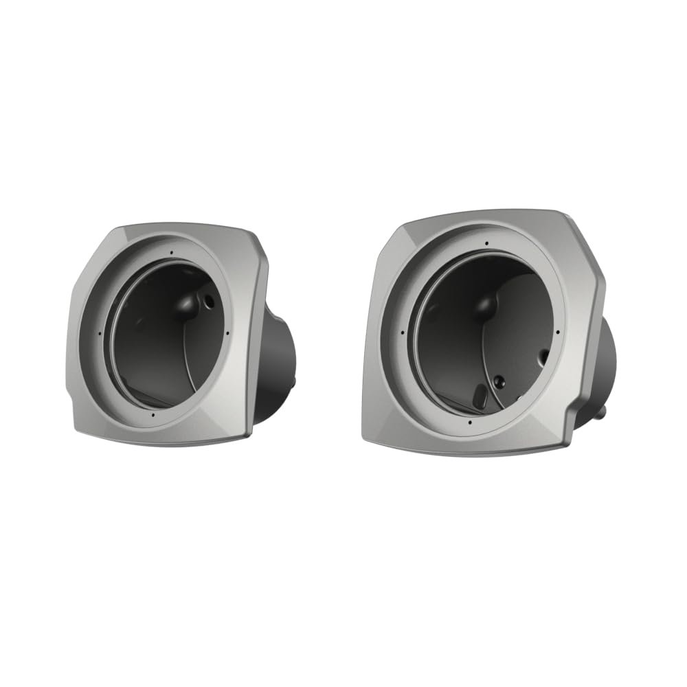 Advanblack Mercury Silver Tour Trunk Pack Speaker Pods 6.5" Rear Audio Housing Color Matched Fit Harley King Tour Trunk Pack